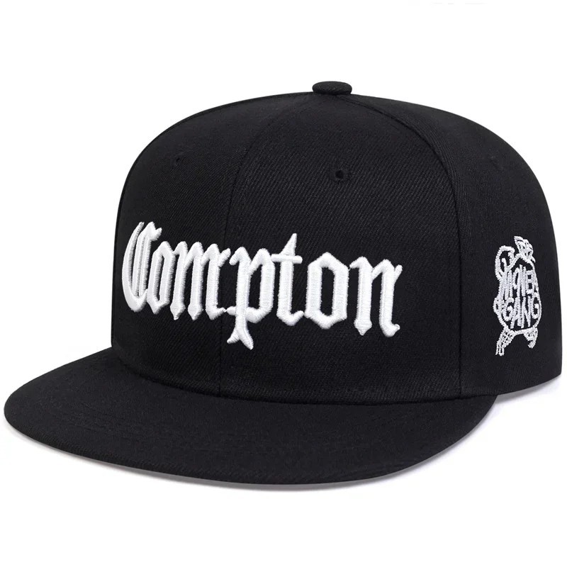 Compton Embroidery Snapback Baseball Cap Hip Hop Flat Bill Adjustable Sun Hat
