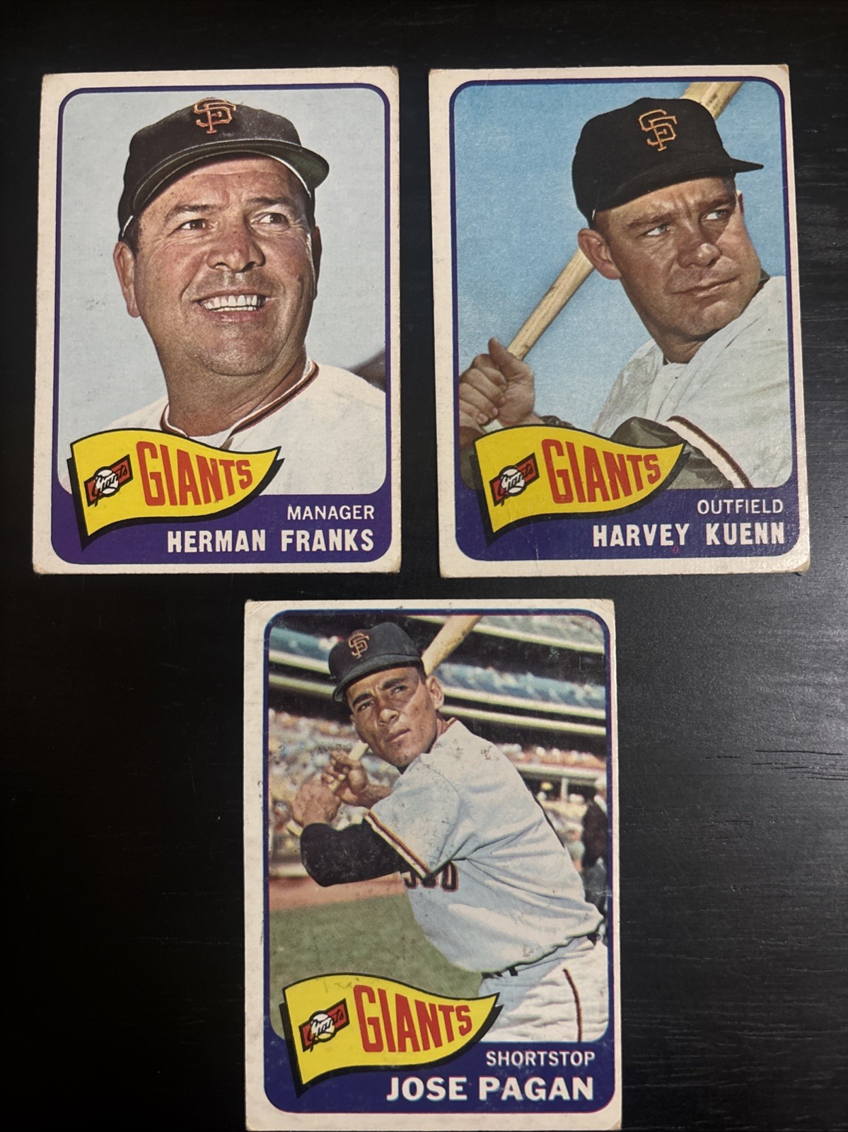 Vintage ⚾️ 1965 Topps ⚾️ San Francisco Giants ⚾️ Lot Of 3 Cards ⚾️