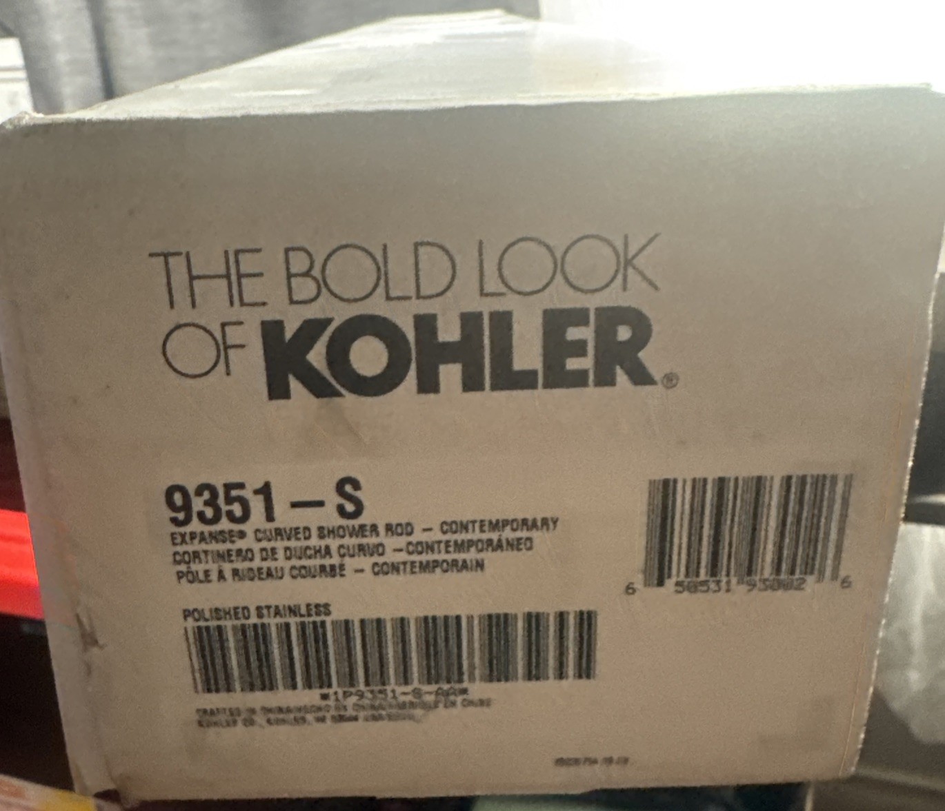 Kohler Expanse Shower Rod In Polished Stainless 60\ Kohler Expanse Shower Rod In Polished Stainless 60\