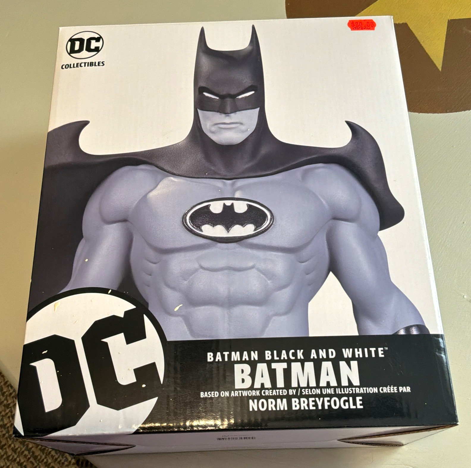 DC Collectibles Batman Black and White Batman Resin Figurine 1:10 7in LE