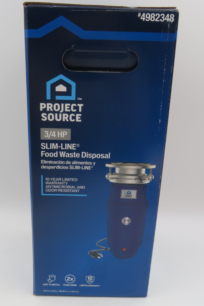 Project Source Corded 3/4-HP Continuous Feed Noise Insulation Garbage Disposal