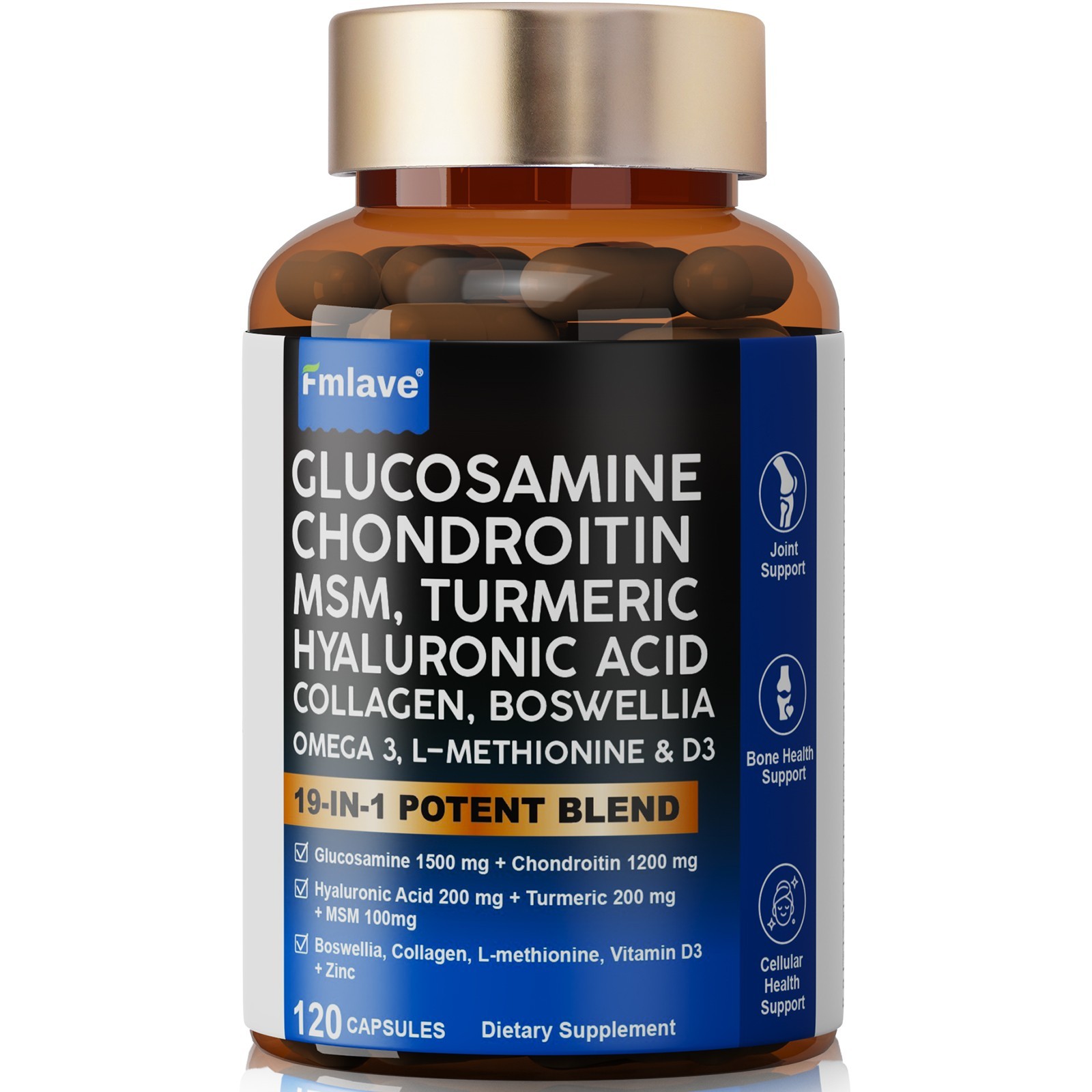 Glucosamine Chondroitin Turmeric MSM Triple Strength Joint Support 120/240/480ct Glucosamine Chondroitin Turmeric MSM Triple Strength Joint Support 120/240/480ct