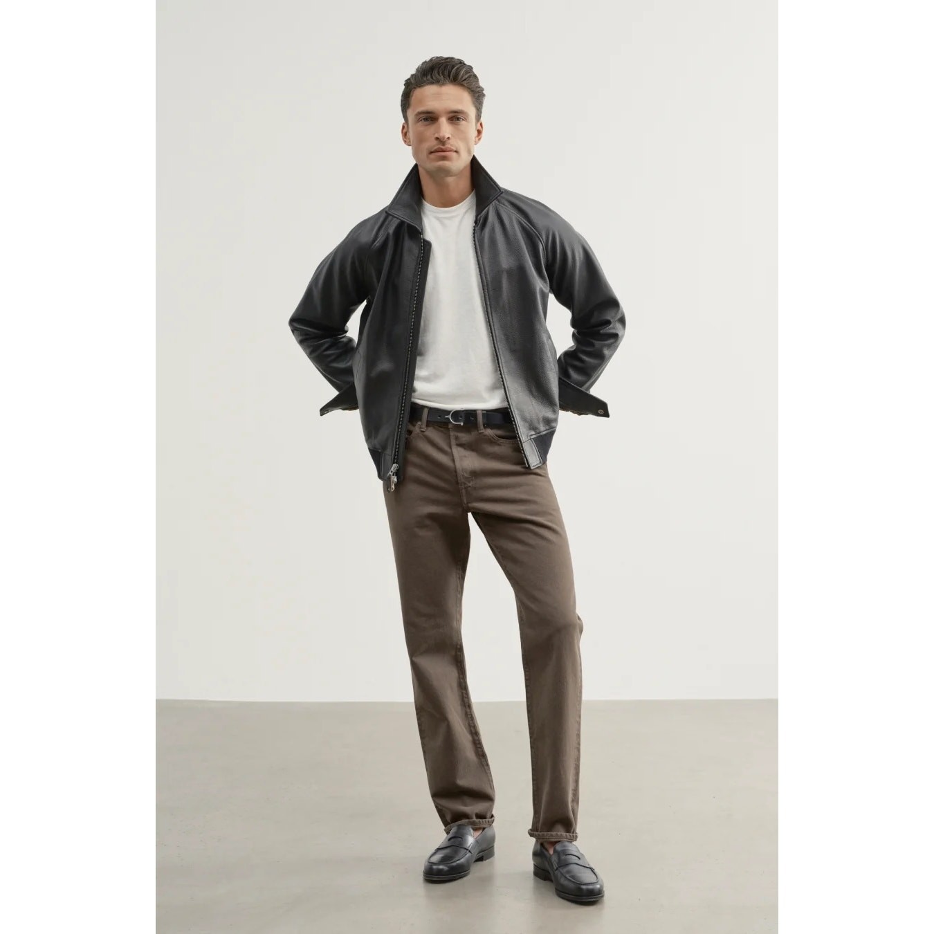 AYR Mens The Normie Taupe Brown Straight Leg Casual Pants Trousers Size 32 Mulch