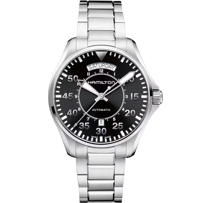 New Hamilton Khaki Aviation Pilot Day Date Auto Men\'s watch H64615135