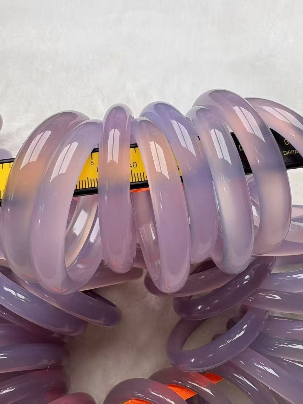 Lady\'s jade bangle chalcedony Light purple agate bracelet 56mm 58mm 60mm 62mm
