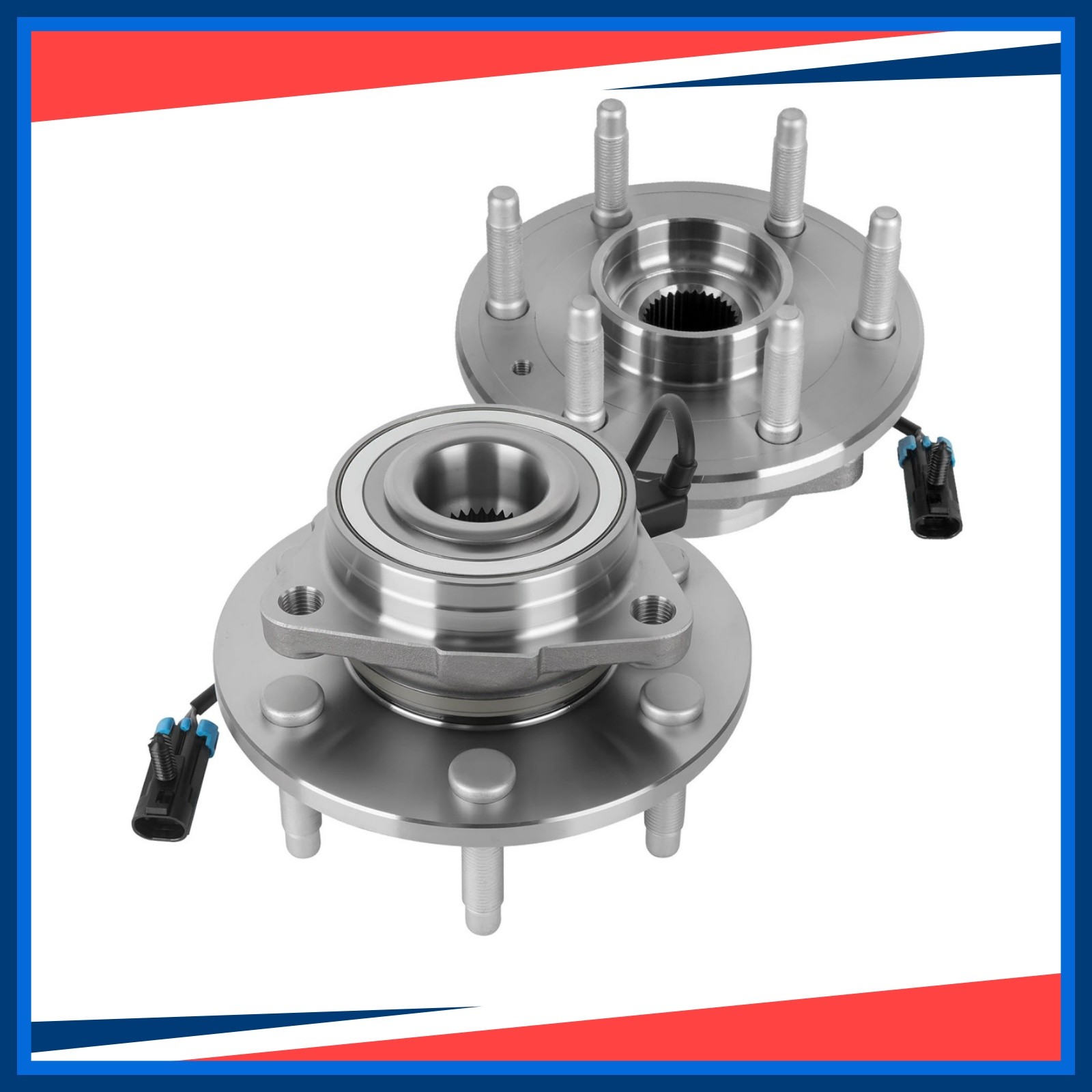 4WD Pair Front Wheel Hub Bearing Assembly for Chevy Silverado 1500 GMC Sierra