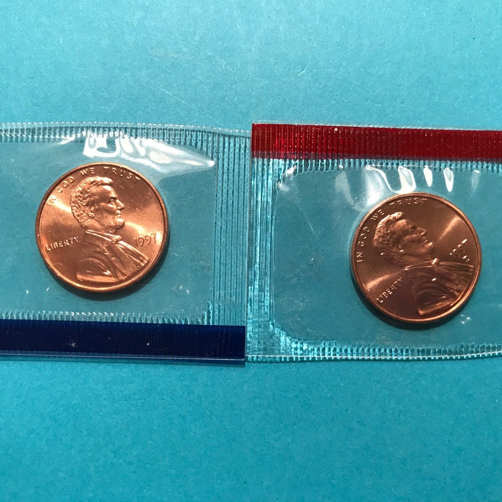 1997 P&D Lincoln Cents Unc 1997 P&D Lincoln Cents Unc