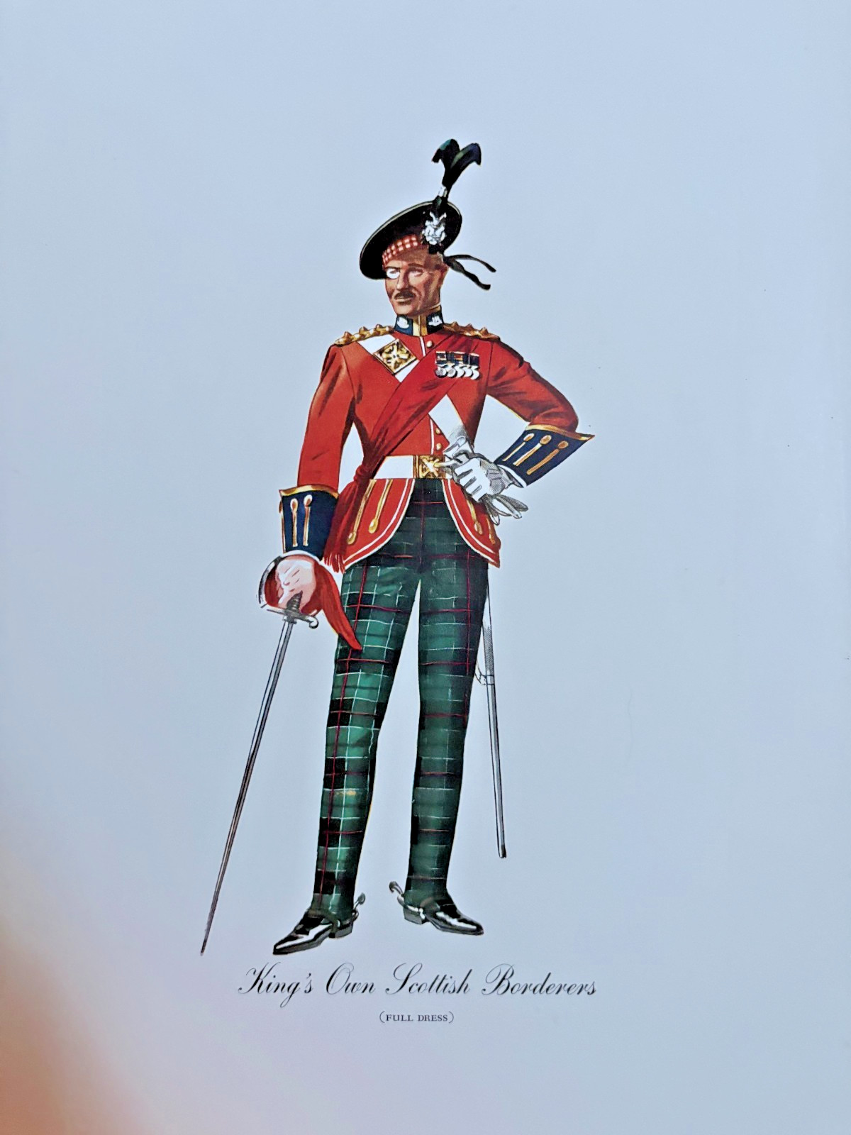 Vintage 1940s Dewar’s Scotch British Regimental Military Prints - Set of 4