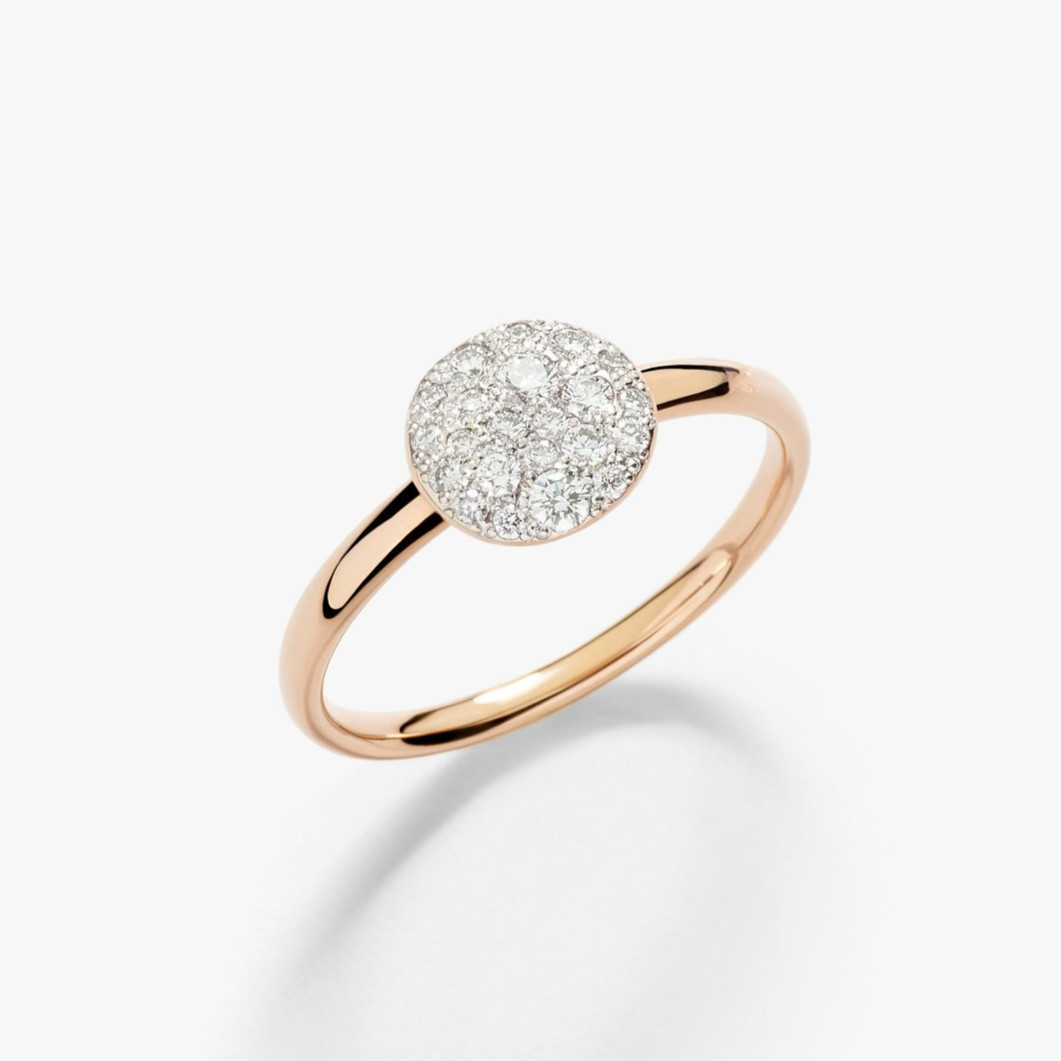 Beautiful Pomellato Sabbia ring, VVS1 Moissanite Ring,925 Sterling Silver Ring