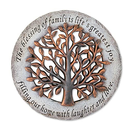 The Blessing of Family Tree Round Stepping Stone 12 Inches The Blessing of Family Tree Round Stepping Stone 12 Inches