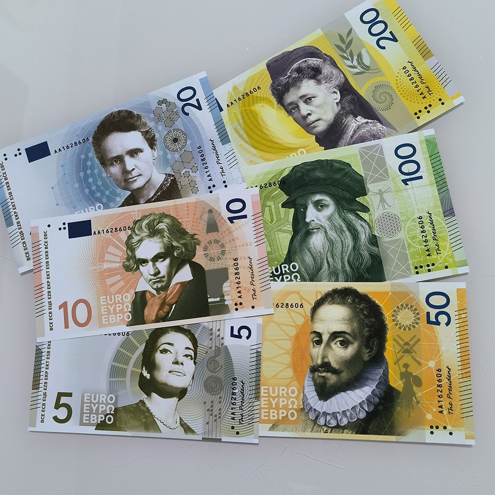 European, 2026 Art Ploymer Note/6Pcs/Maria Callas;Madame Curie;Rosa Luxembourg