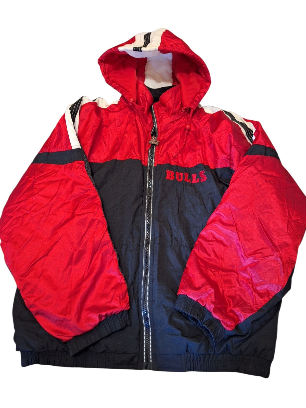 Vintage Chicago Bulls Starter Jacket XL Hooded Puffer Full Zip Nba Vintage Chicago Bulls Starter Jacket XL Hooded Puffer Full Zip Nba
