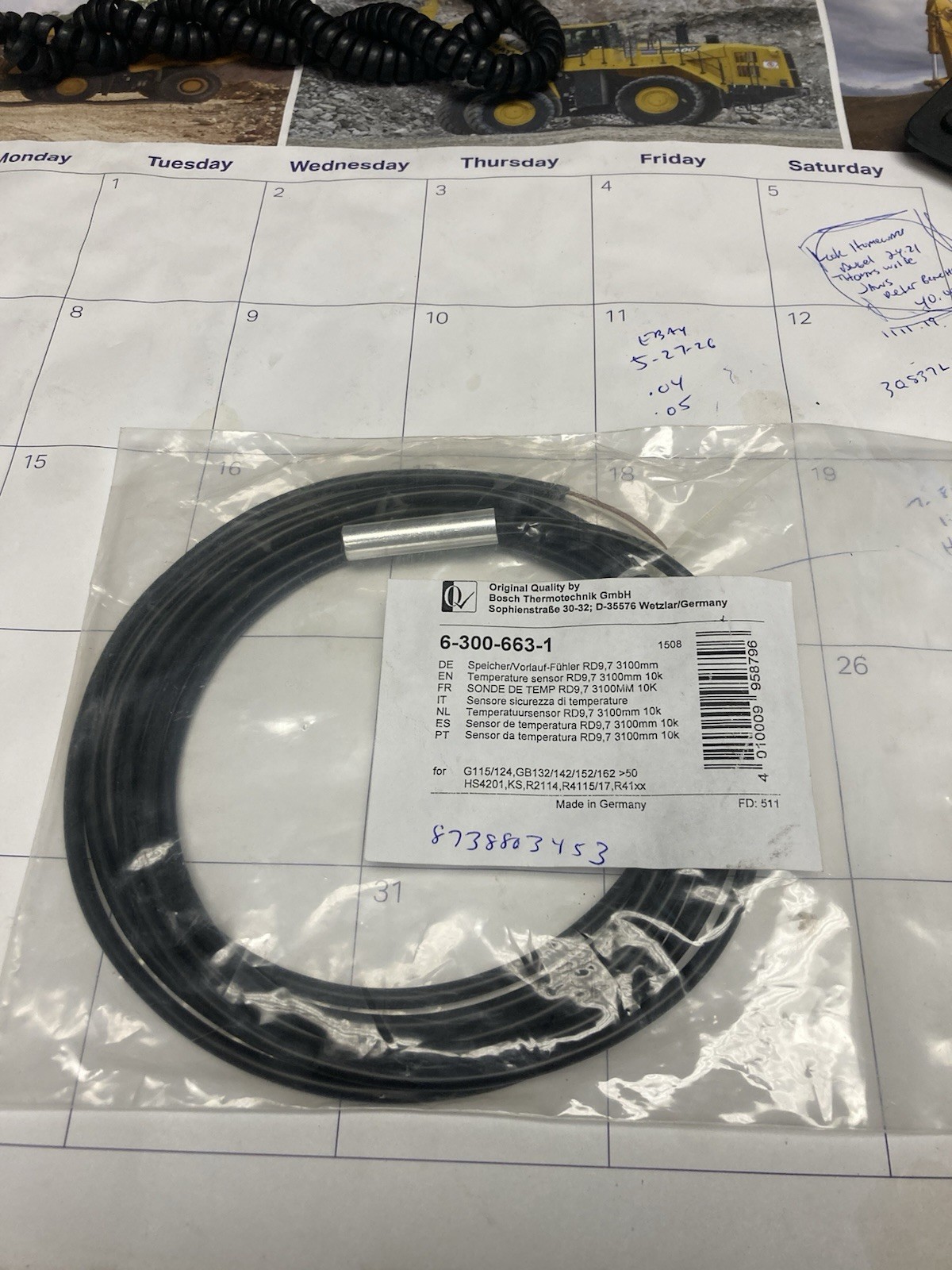 Bosch HVAC 8738803453 Temperature Sensor Rd9 7 310Cm Bosch HVAC 8738803453 Temperature Sensor Rd9 7 310Cm