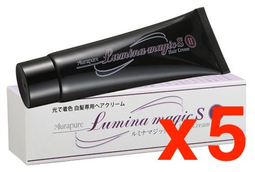 Set of 5 Aura Pure Lumina Magic SII 75g Natural Black Color for Gray Hair