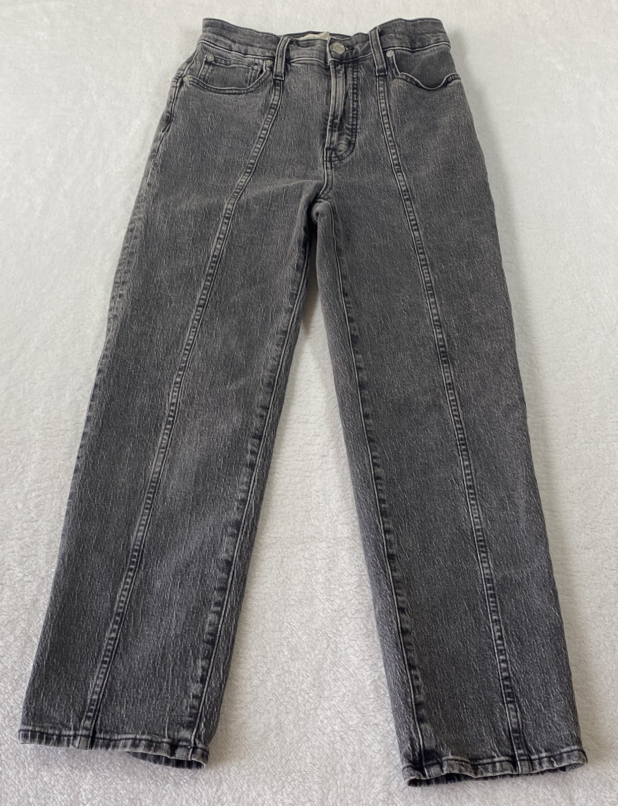 Madewell Women’s Perfect Vintage Straight Jeans 25 Black High Rise Stretch Madewell Women’s Perfect Vintage Straight Jeans 25 Black High Rise Stretch