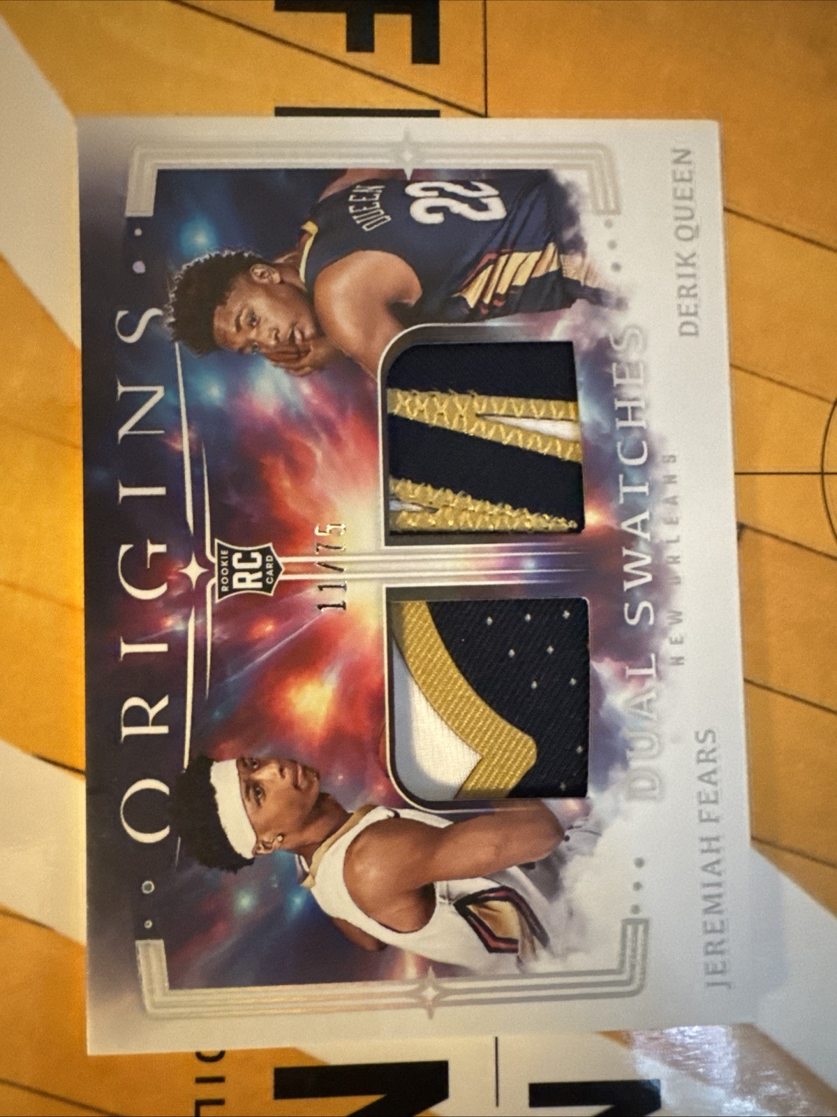 2025-2026 Panini Origins Jeremiah fears And Derik Queen Dual Patch 11/75 2025-2026 Panini Origins Jeremiah fears And Derik Queen Dual Patch 11/75
