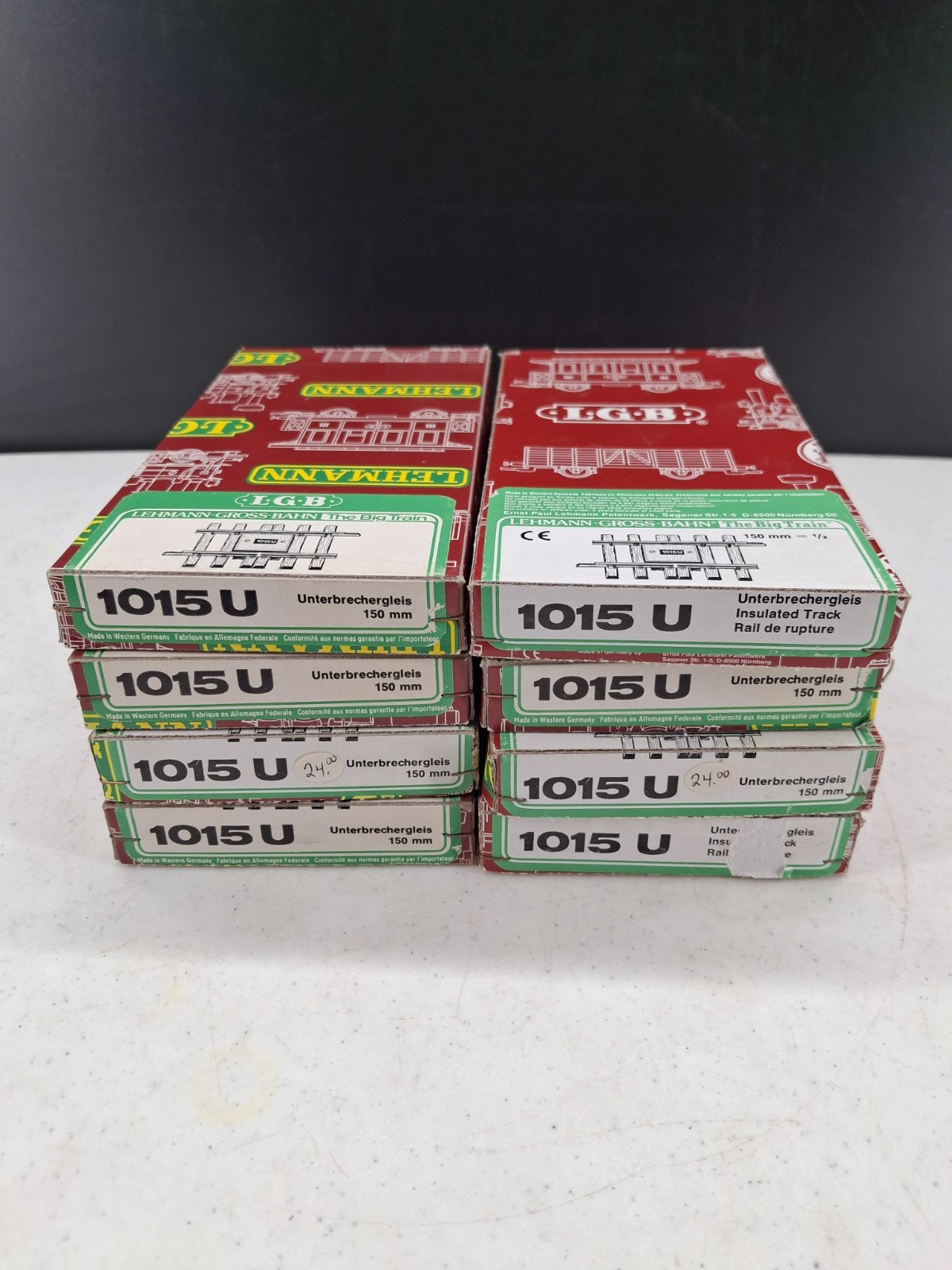 LGB Lehmann G Scale #1015U Insulated Track Section 150mm LGB Lehmann G Scale #1015U Insulated Track Section 150mm