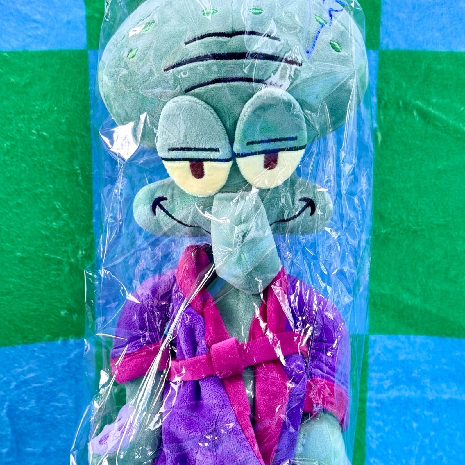 SpongeBob SquarePants Squidward Plush SEALED In Purple Robe Adjustable Removable SpongeBob SquarePants Squidward Plush SEALED In Purple Robe Adjustable Removable