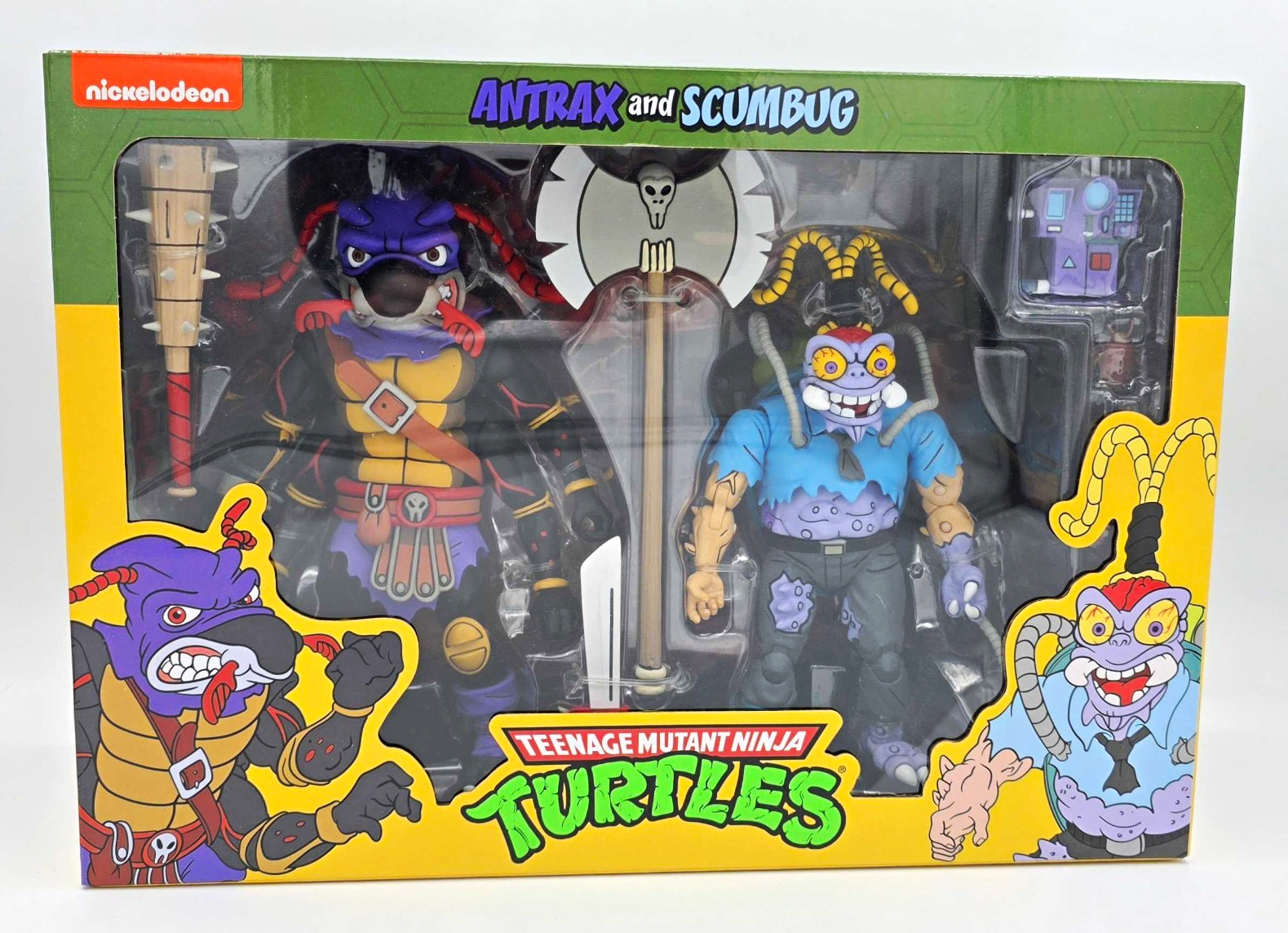 Nickelodeon TMNT Antrax & Scumbug Action Figure Set, Boxed, Axe & Club Nickelodeon TMNT Antrax & Scumbug Action Figure Set, Boxed, Axe & Club