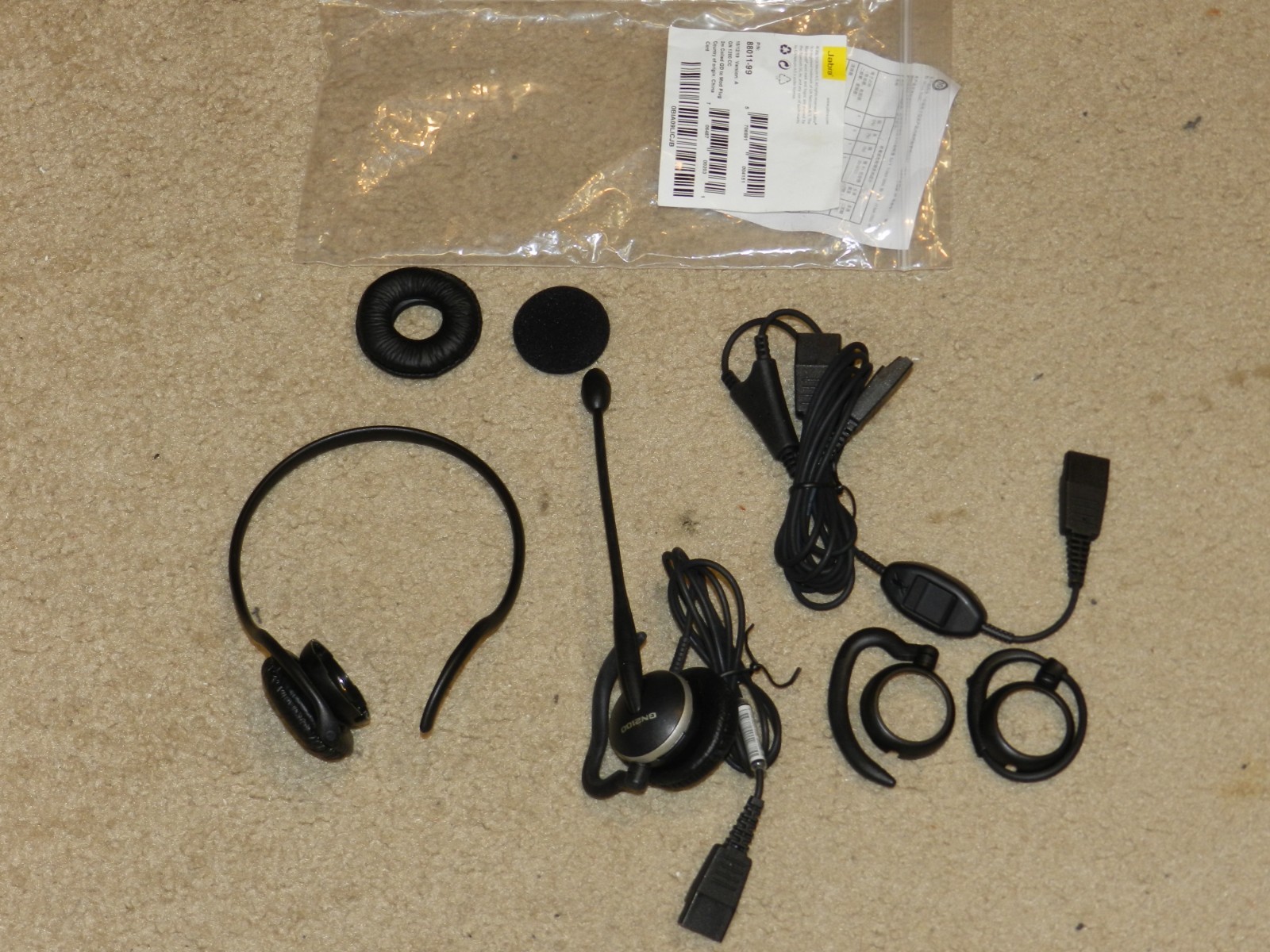 Jabra GN2100 4-in-1 Noise Canceling STD Black Headset - 2104-820-105 MINT COND.