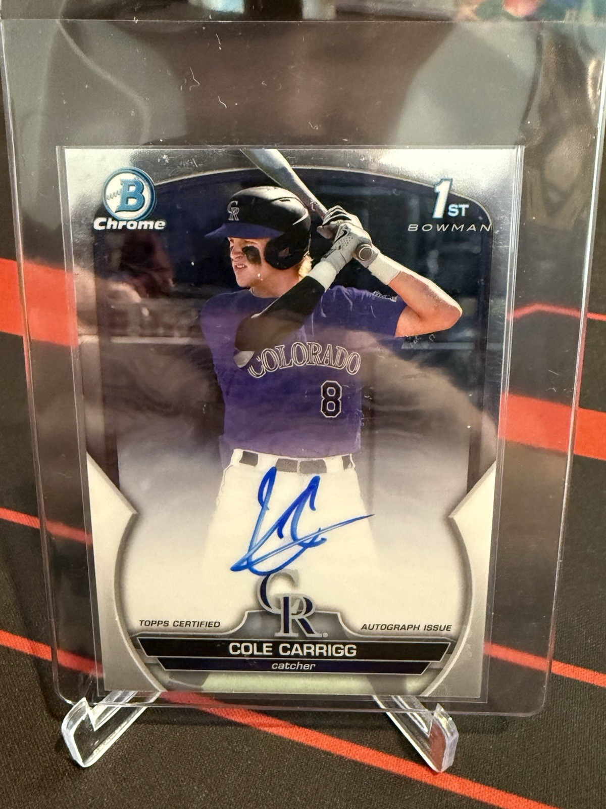 2023 Bowman Draft #CDA-CC Cole Carrigg 1st Prospect Chrome Auto Rockies 2023 Bowman Draft #CDA-CC Cole Carrigg 1st Prospect Chrome Auto Rockies