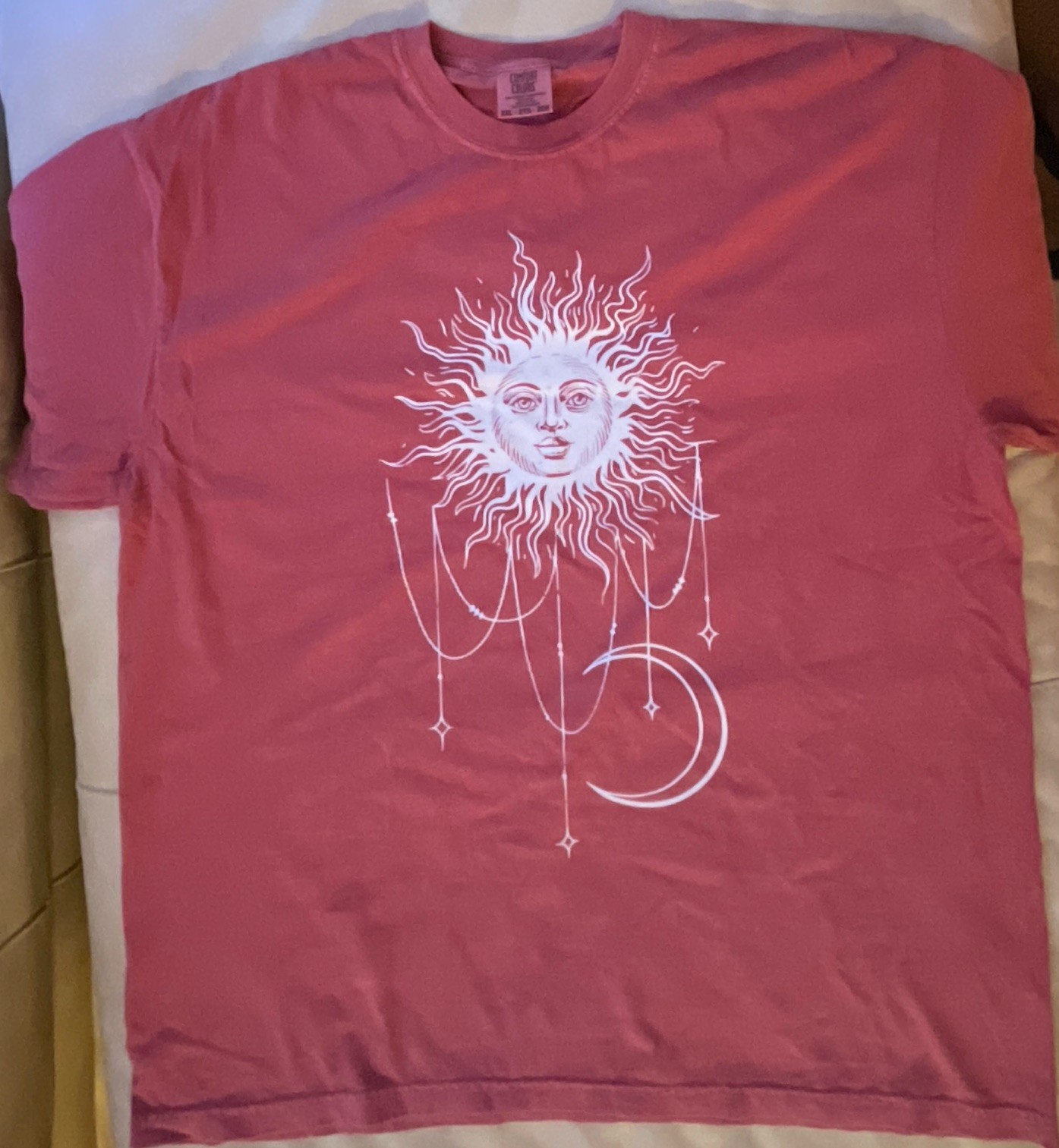 Widows bay Patricia Comfort Colors 2XL crimson T shirt Celestial sun moon