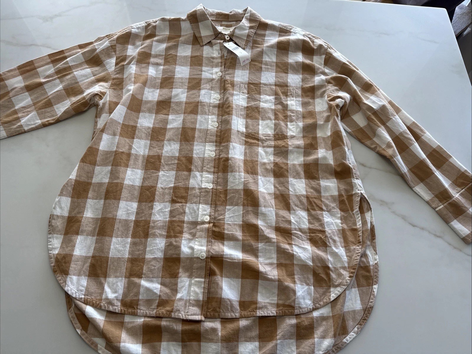 Maeve By Anthropology Plaid Shirt NWT Sz M Maeve By Anthropology Plaid Shirt NWT Sz M