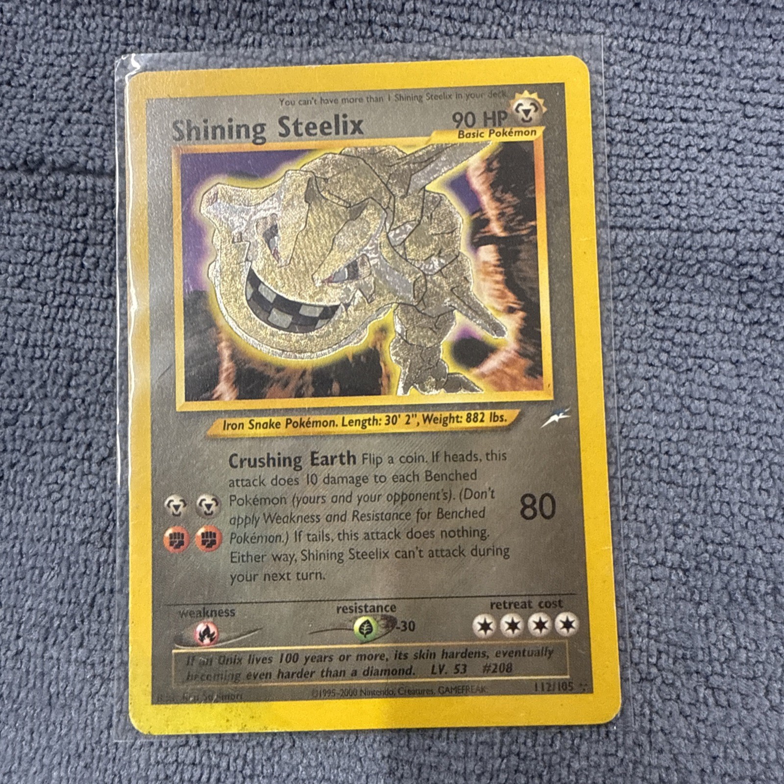 Shining Steelix 112/105 Neo Destiny Holo HP dmg