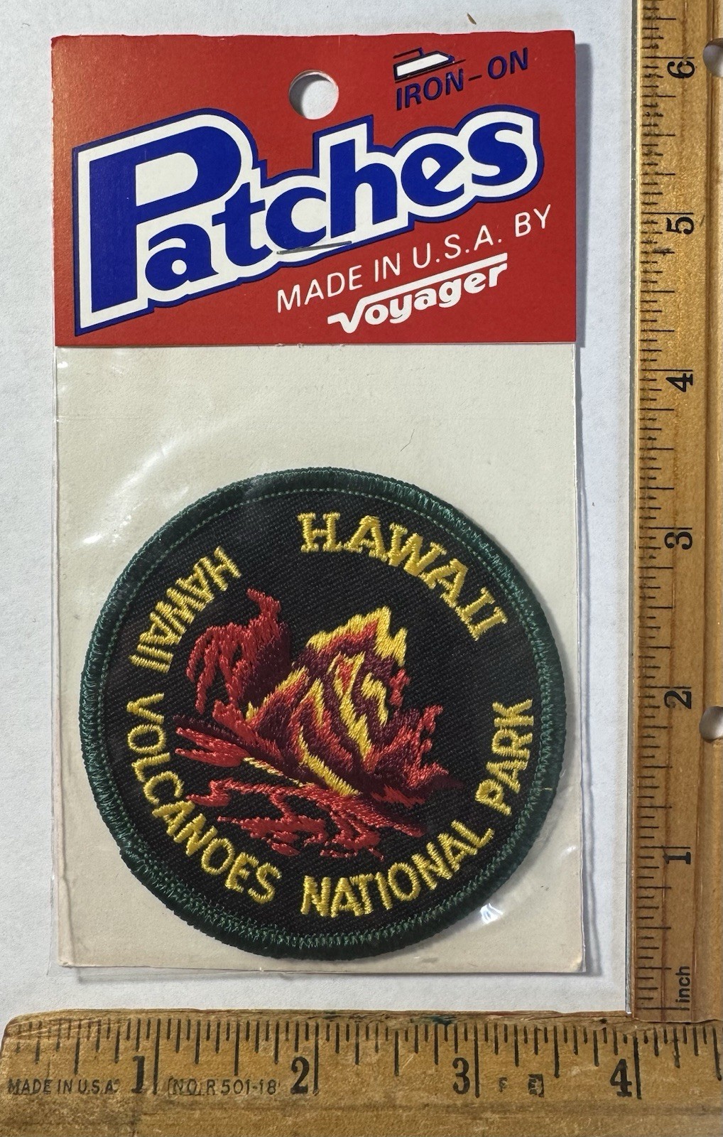 Vintage Hawaii Volcanoes National Park Iron On Patch Voyager Travel Souvenir Vintage Hawaii Volcanoes National Park Iron On Patch Voyager Travel Souvenir