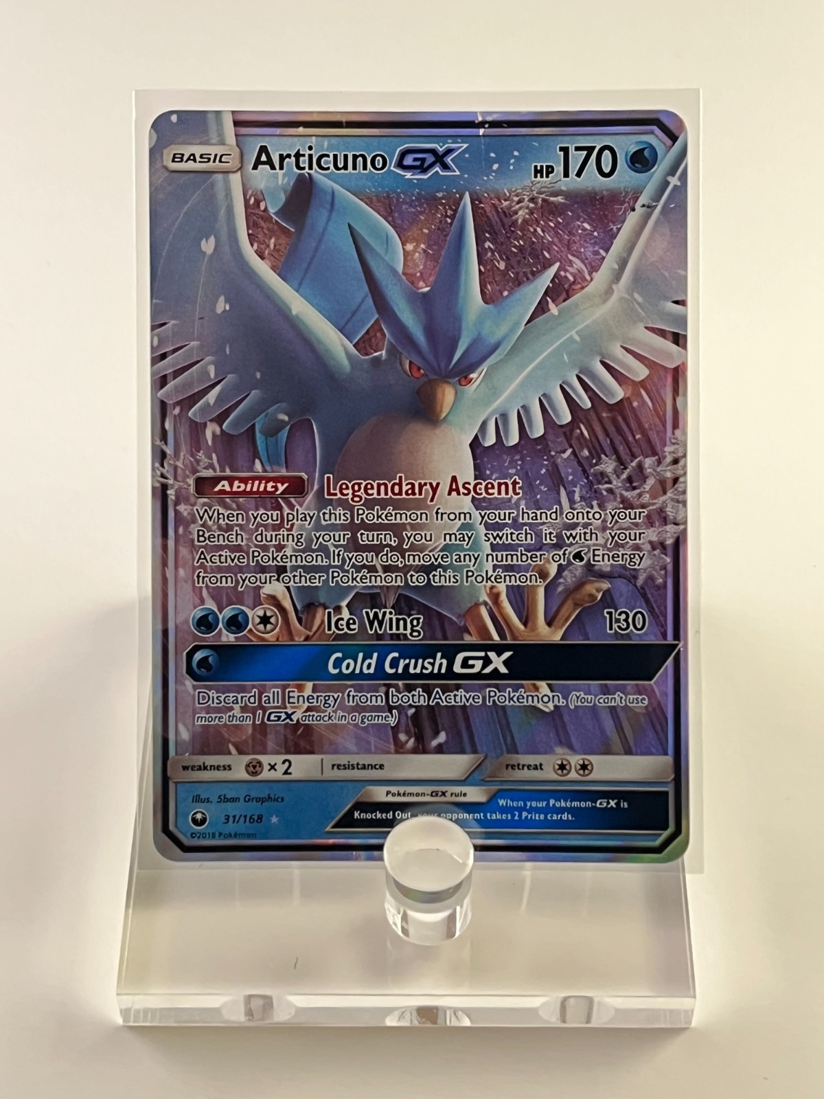 Articuno GX 31/168 Celestial Storm 2018 Pokemon Ultra Rare