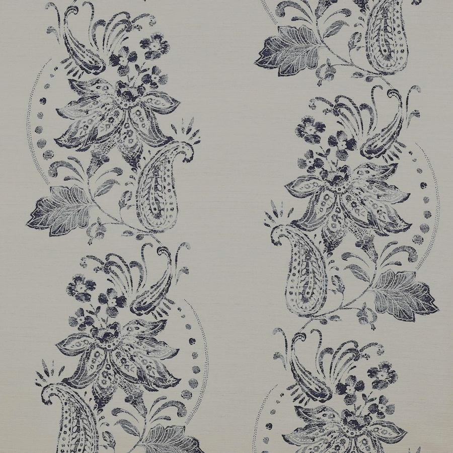 COLEFAX AND FOWLER CURTAIN FABRIC DESIGN Sollander 2.9 METRES NAVY SILK/COTTON B