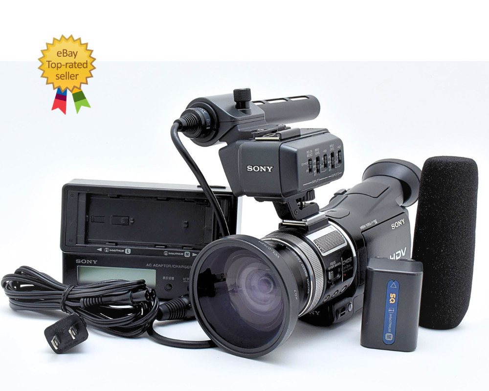 Sony HVR-A1 J HDV 1080i Professional Camcorder w/ XLR Mic Near Mint From JAPAN