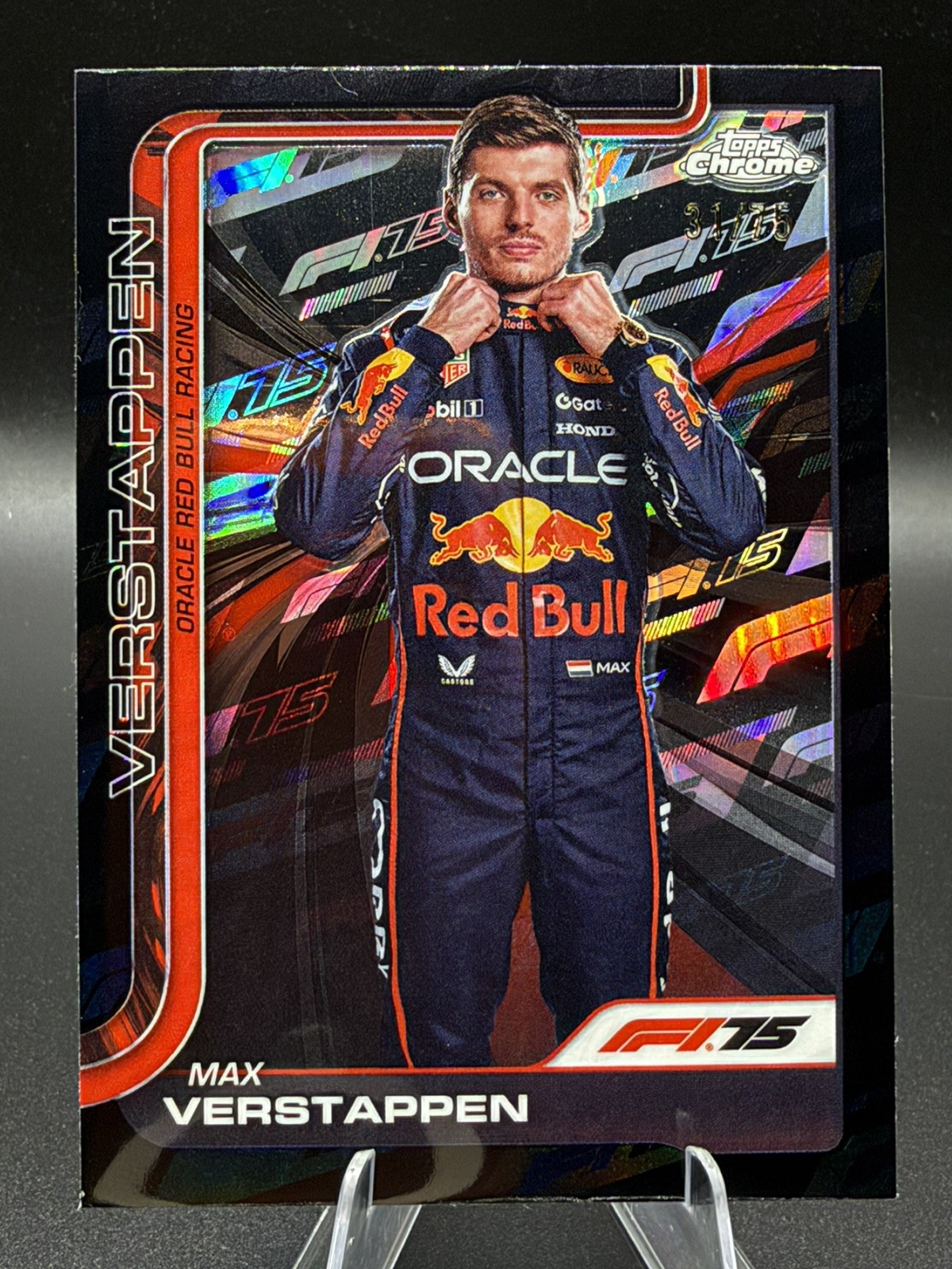 2025 Topps Chrome F1 Max Verstappen Portrait 75th Anniversary Refractor 31/75 #1