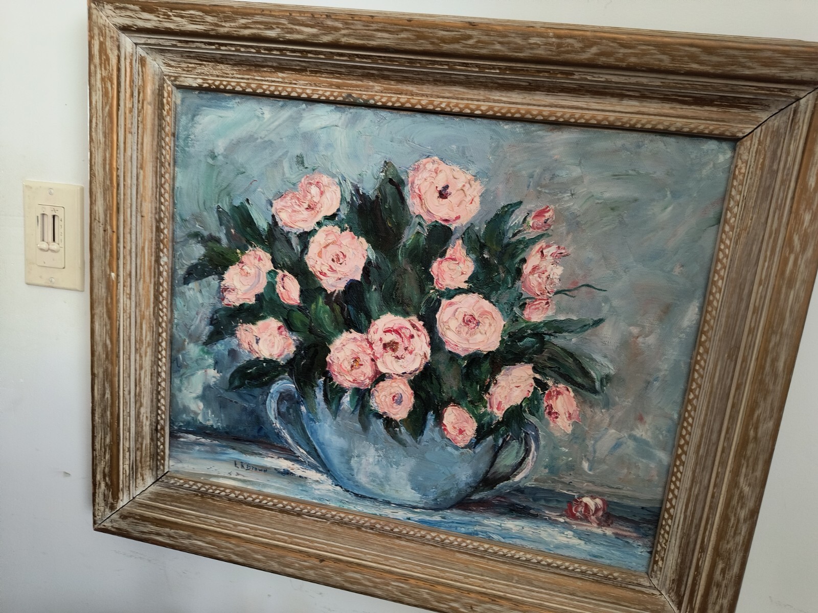 VINTAGE E R Brown Oil Painting VINTAGE E R Brown Oil Painting