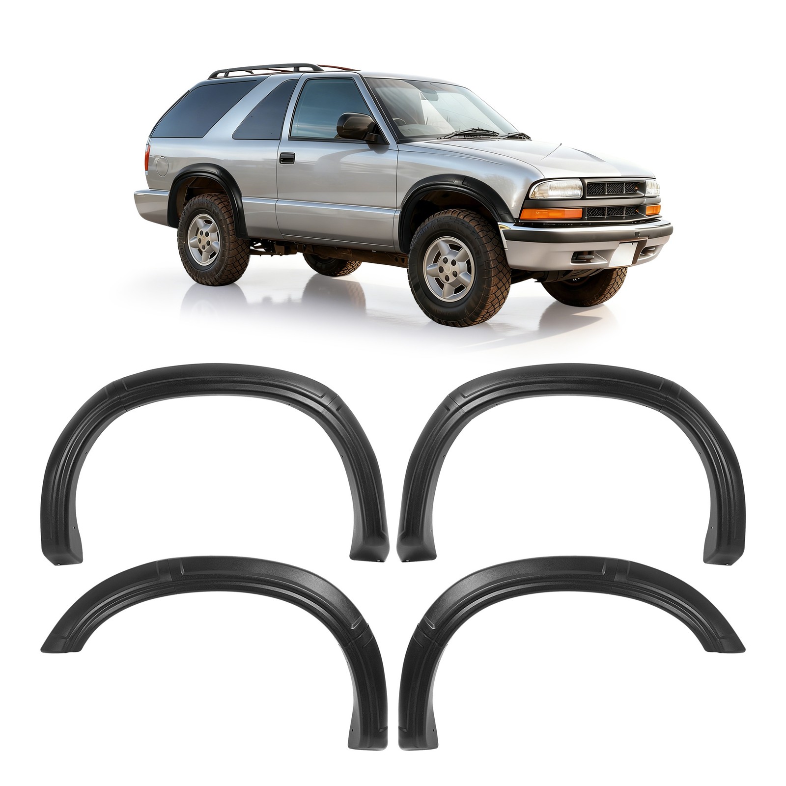 Fender Flares For CHEVROLET BLAZER 1995-2005 S10 1994-2003 4pcs W/O ZR2 Models
