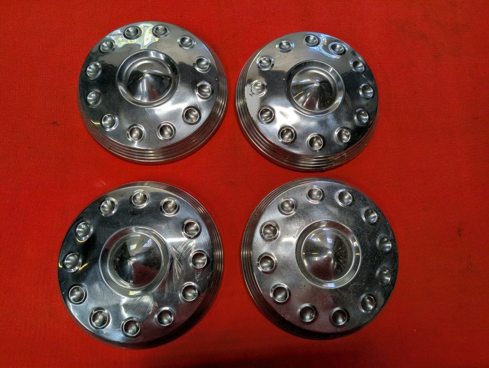 (4) Used Vintage Mopar Dodge Plymouth Valiant Dog Dish 9