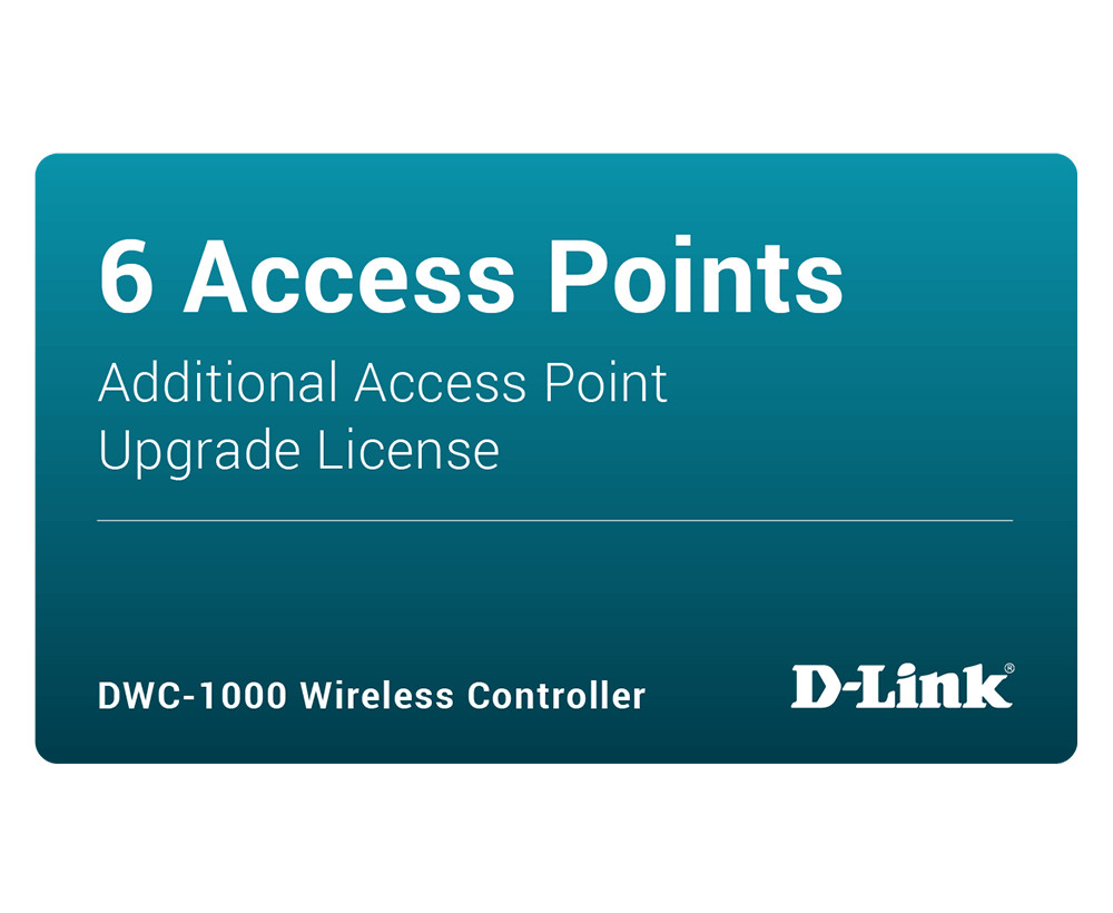 D-Link DWC-1000 Controller License for additional AP6 DWC-1000-AP6-LIC D-Link DWC-1000 Controller License for additional AP6 DWC-1000-AP6-LIC