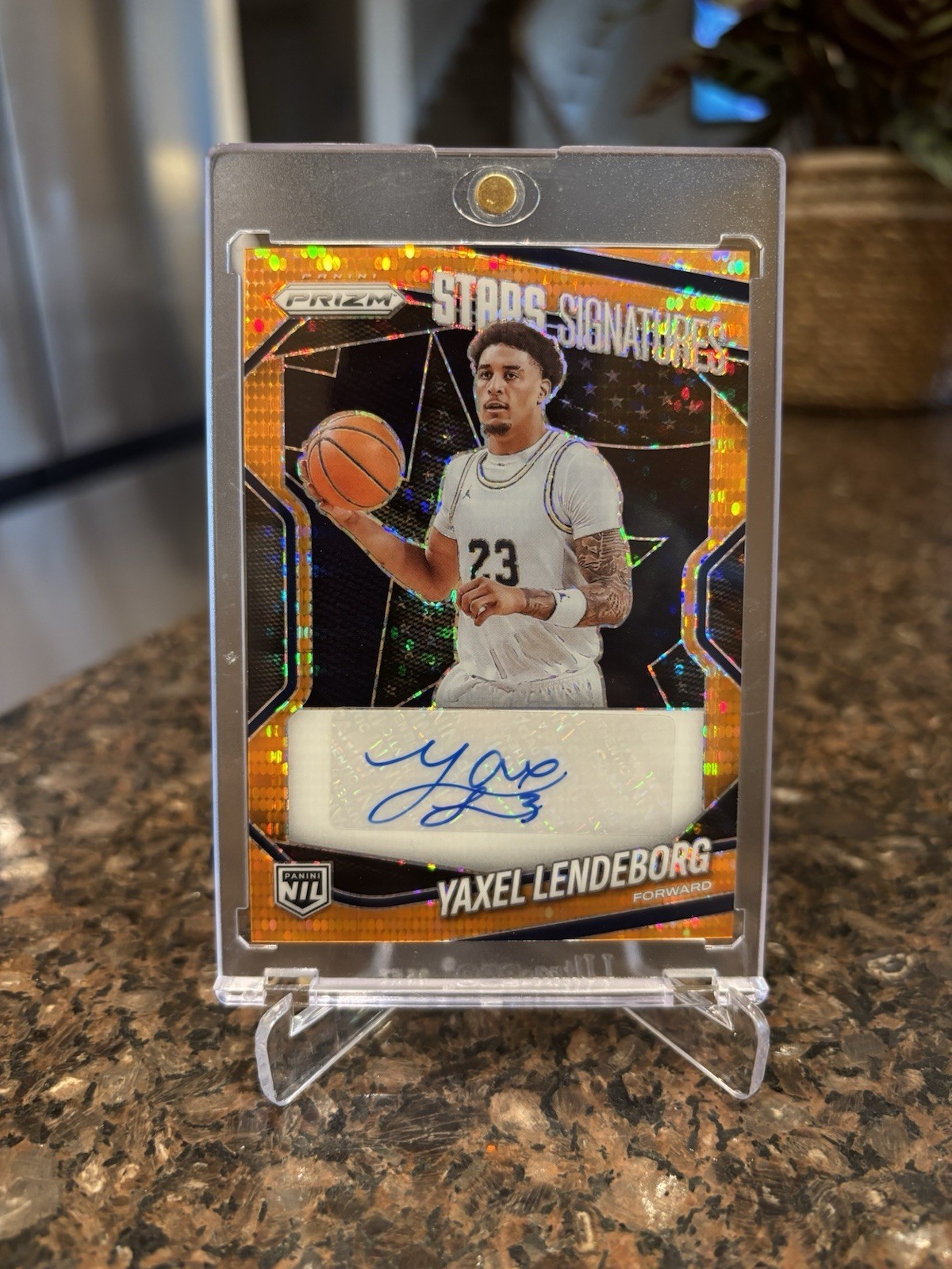 2025-26 Panini Prizm YAXEL LENDEBORG Stars Signatures ORANGE PULSAR PRIZM /99
