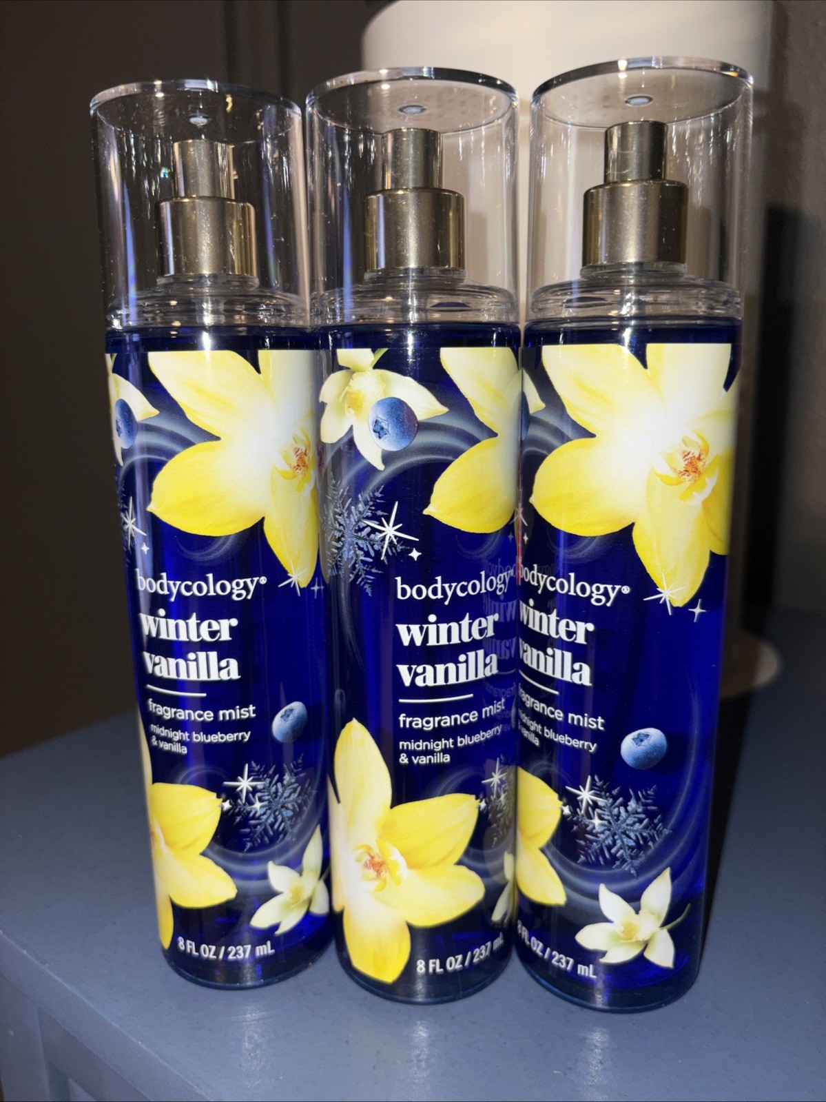 Bodycology Winter Vanilla Fragrance Mist 8 fl oz X 3