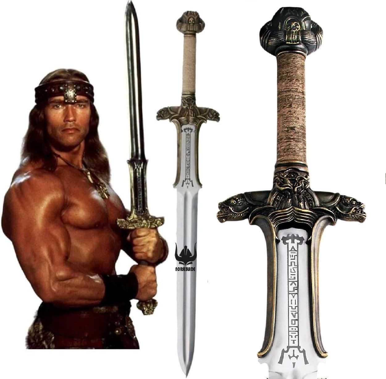 Conan The Barbarian Sword,42 '' Handmade Conan Atlantean Sword 1095 Carbon St... Conan The Barbarian Sword,42 '' Handmade Conan Atlantean Sword 1095 Carbon St...