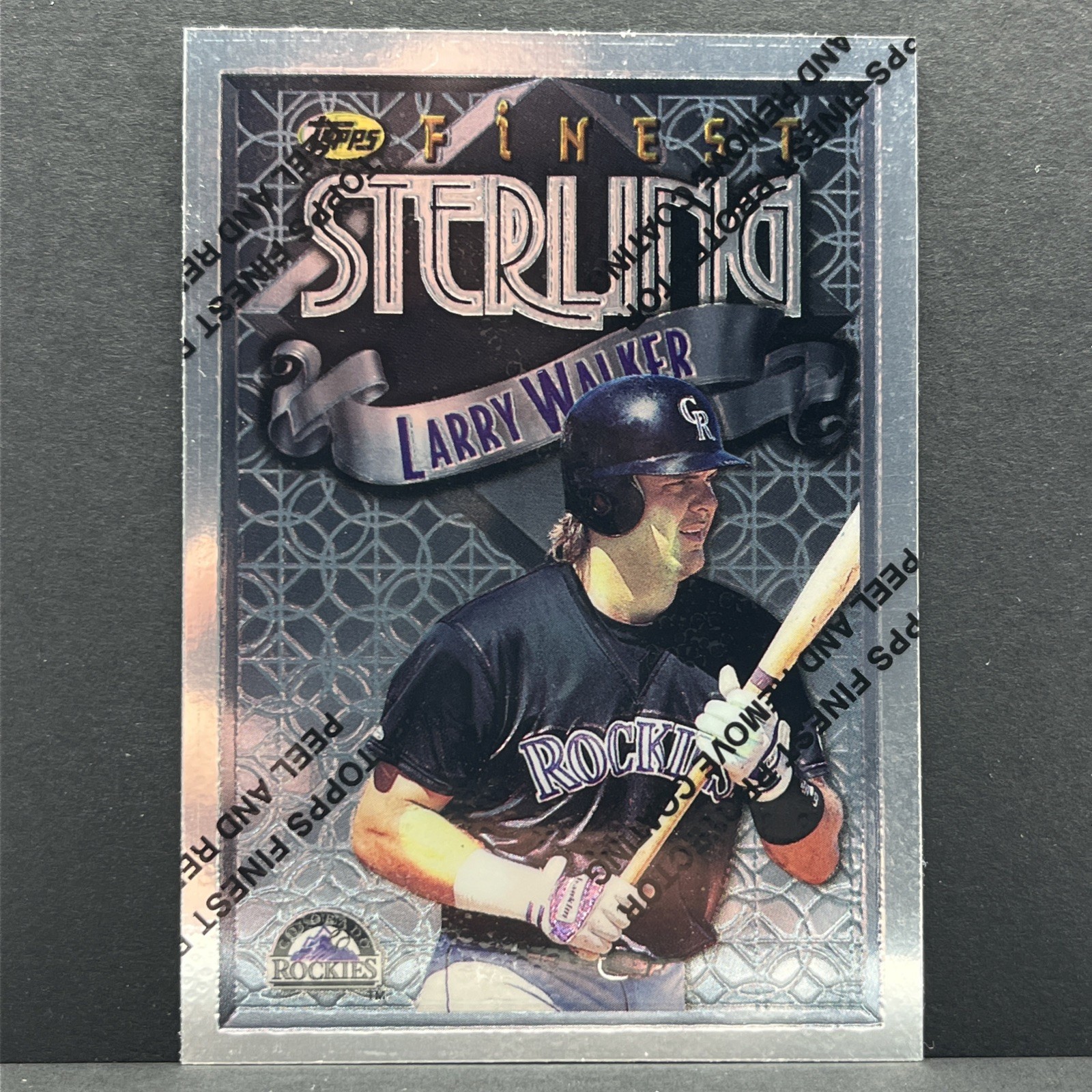 1996 Topps Finest Larry Walker Sterling Refractor W/ Coating #302 Rockies