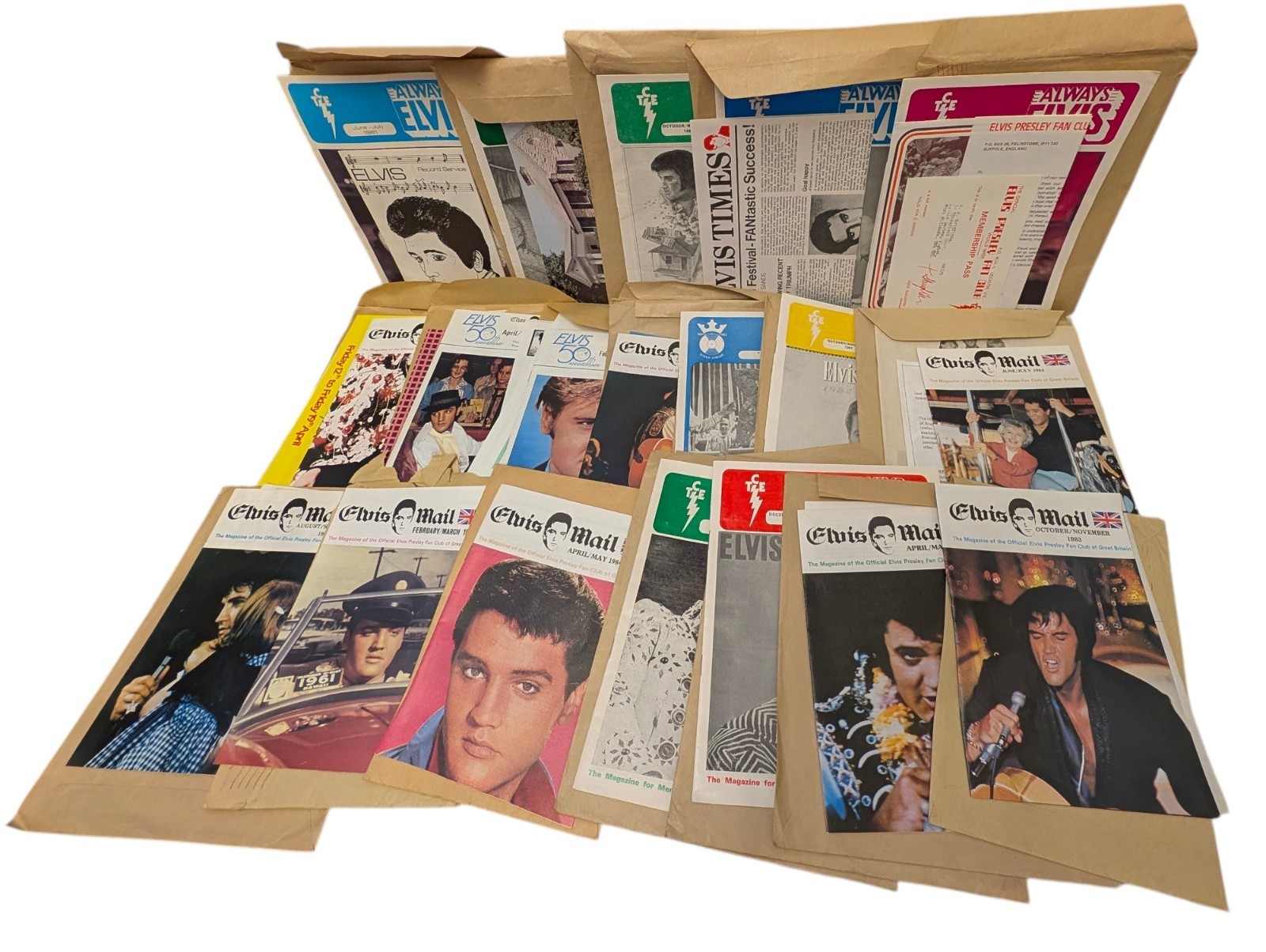 Vintage Elvis Presley Fan Club Magazine Job Lot 1970s/80s Always Elvis Mail Time