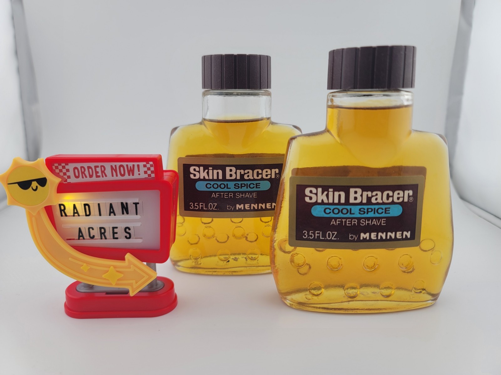 Vtg x2 Mennen Skin Bracer Cool Spice After Shave 3.5 Oz Glass Bottle 1980s NOS Vtg x2 Mennen Skin Bracer Cool Spice After Shave 3.5 Oz Glass Bottle 1980s NOS
