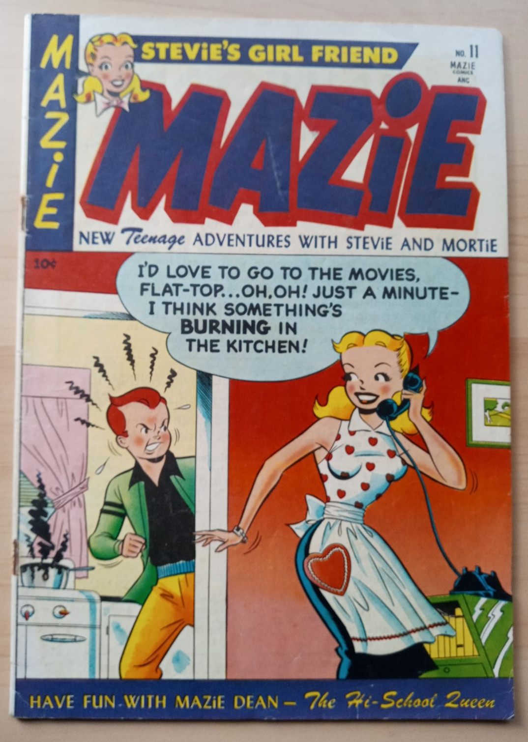 MAZIE #11 July 1953 (nation-Wide Publishing) teen humor comic GGA paper dolls