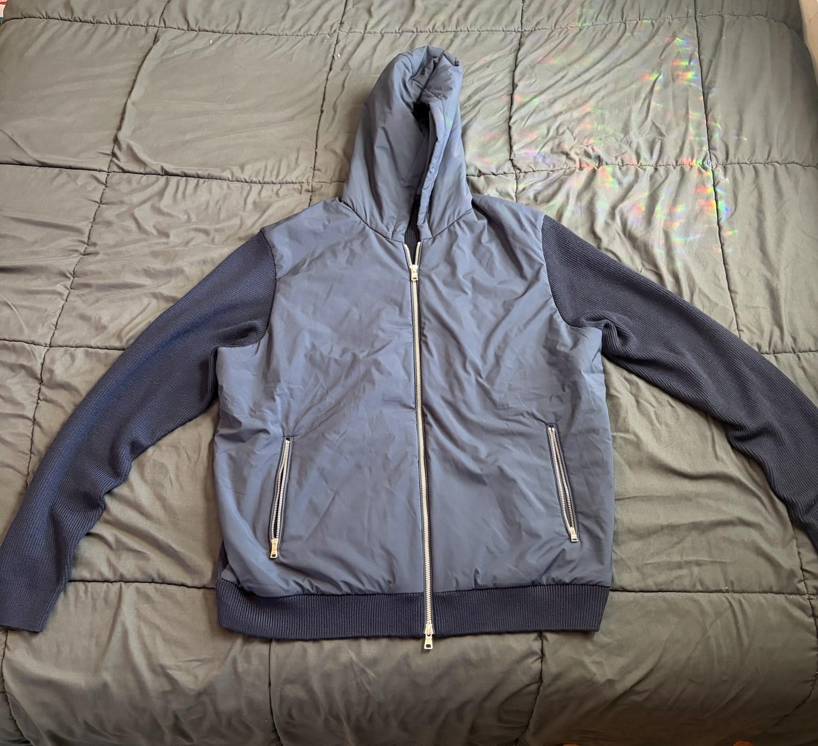 Peter Millar crown crafted holdridge hybrid full zip hoodie sweater jacketXL NEW