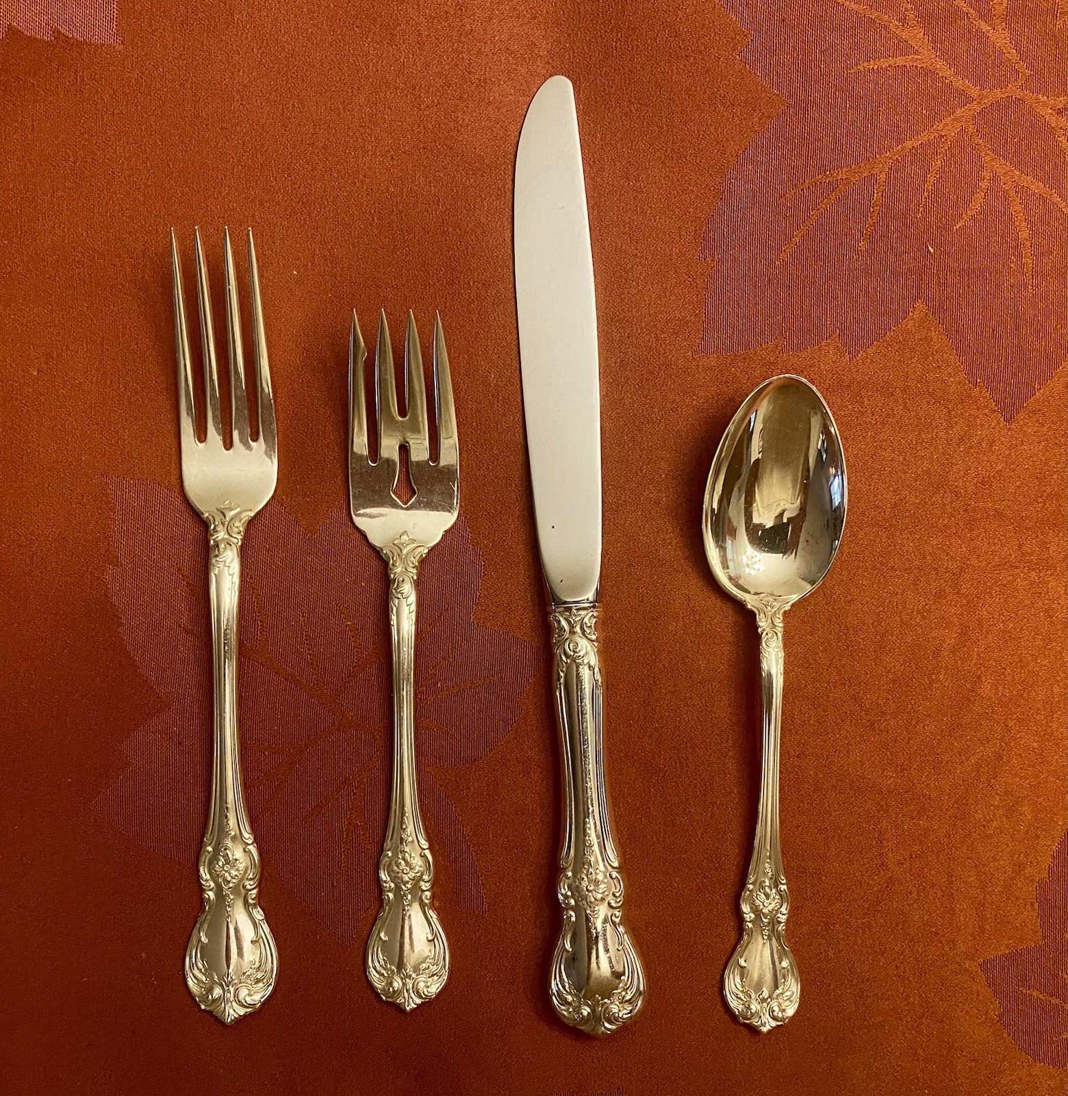 Towle Old Master Sterling Silver 4pc Place Setting, no monogram