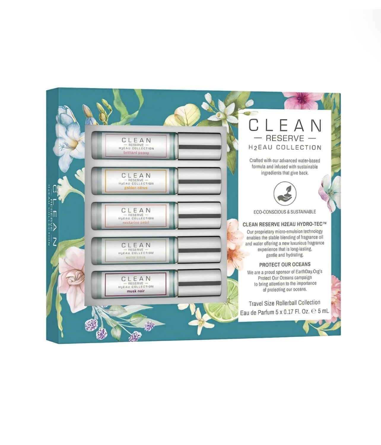 Clean Reserve H2Eau Collection Travel Size Rollerballs 5 EDP/ 0.17oz | Set Of 5 