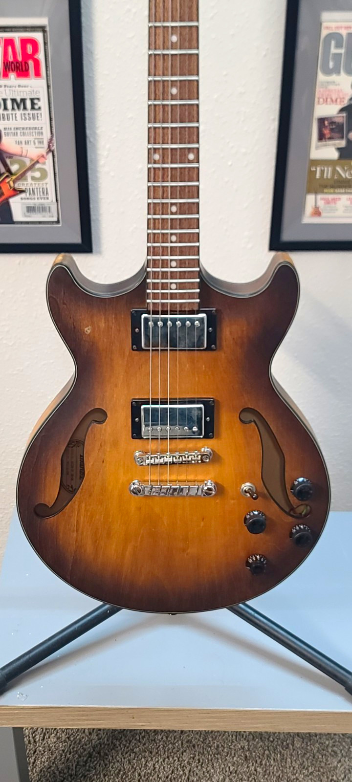 Ibanez Artcore  Vintage Seth Lover pick-ups AM73B Semi-Hollow Electric Guitar 