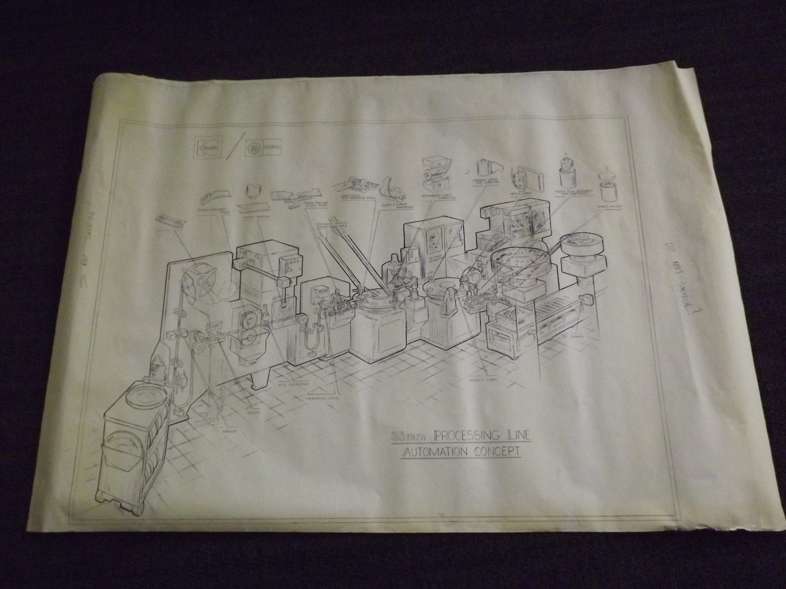 VINTAGE KODAK GE FANUC 35MM PROCESSING LINE AUTOMATION CONCEPT DIAGRAM VINTAGE KODAK GE FANUC 35MM PROCESSING LINE AUTOMATION CONCEPT DIAGRAM