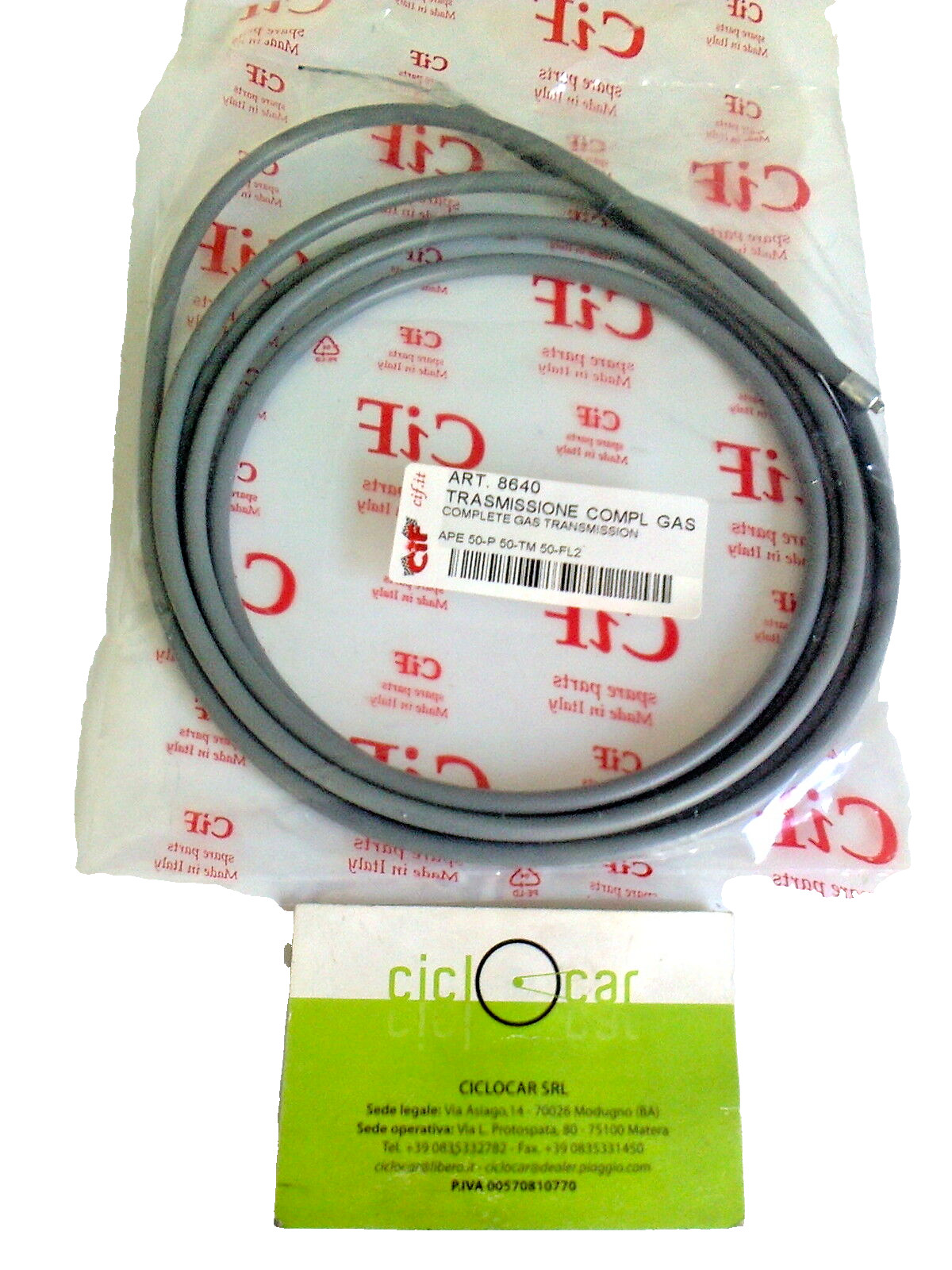 Complete Transmission Gas Cable Art. 8640 Brand CIF APE 50 All Models No Mix